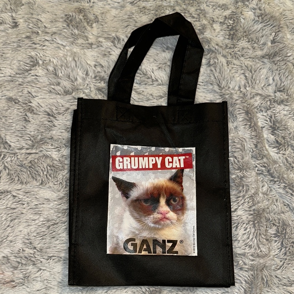 GANZ Grumpy Cat Black Travel Tote NWOT